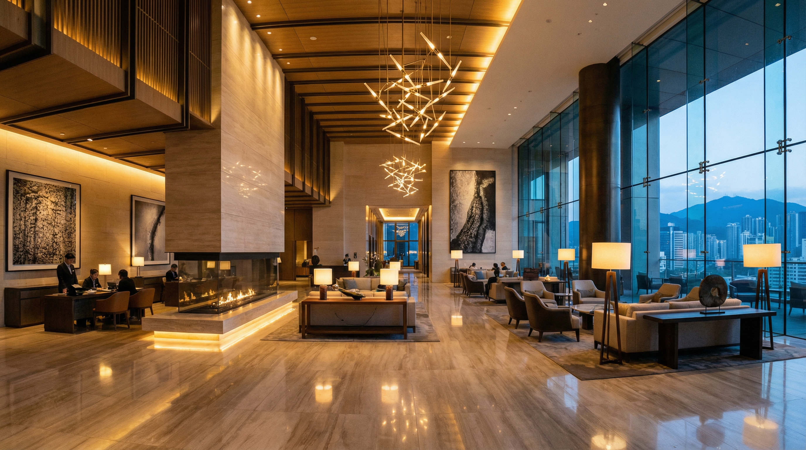 Luxury Hotel Lobby